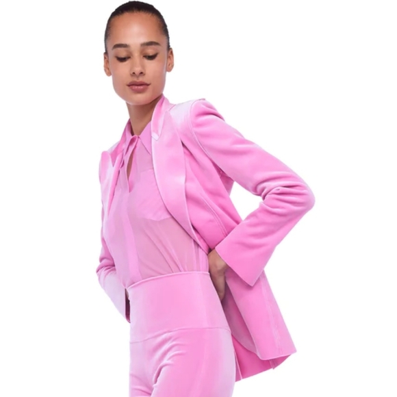 Norma Kamali Single Breasted Jacket Candy Pink - Picture 4 of 6